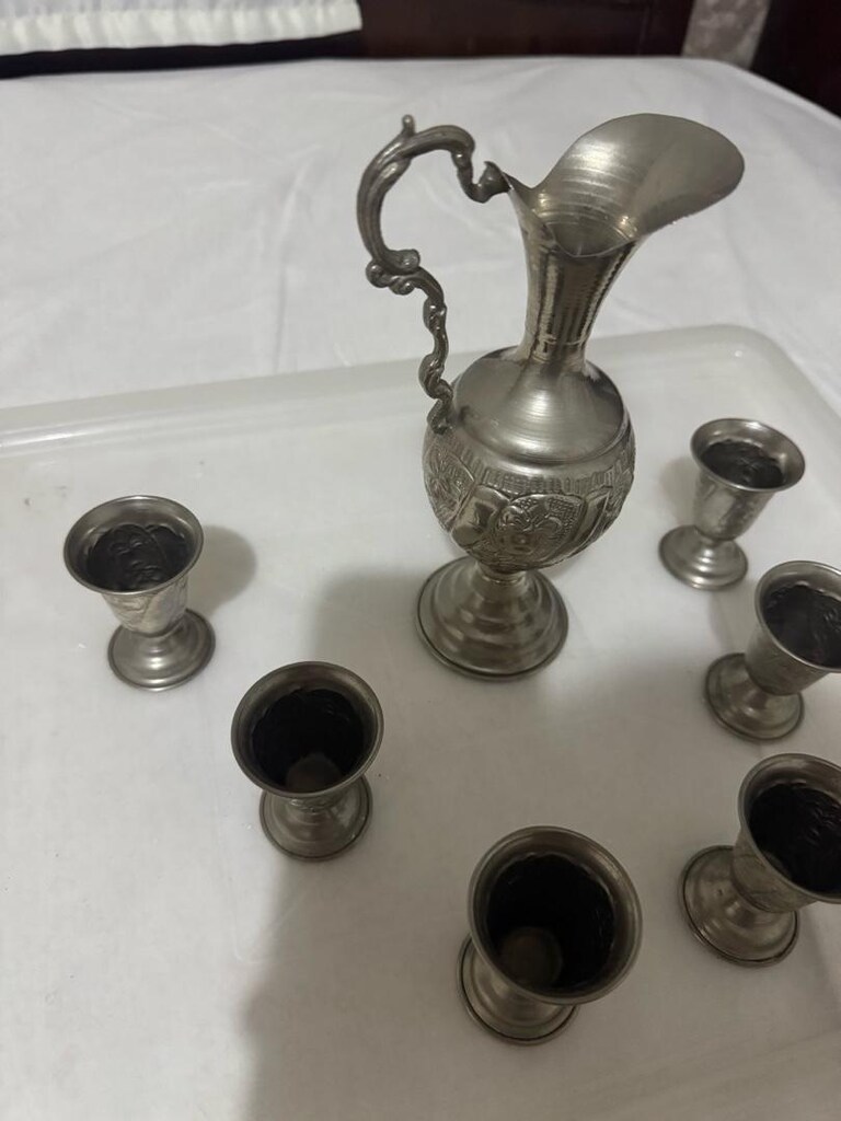 Vintage Gümüş Kaplama İkram Takımı (7 Parça) - 2