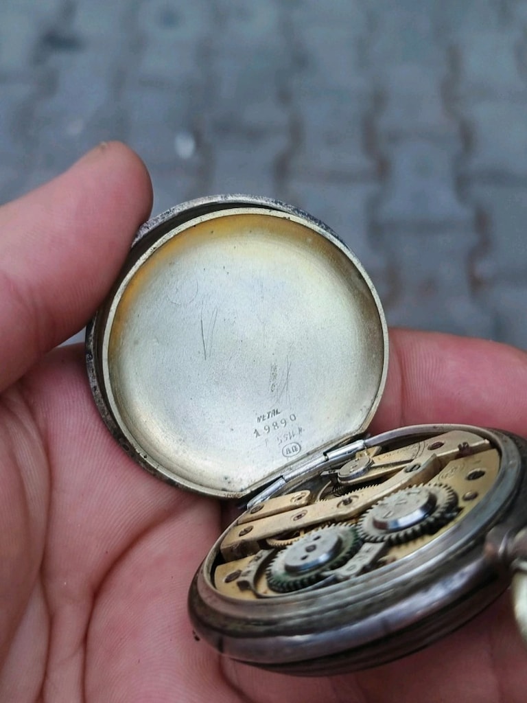 OSMANLI GÜMÜŞ KÖSTEKLİ KURMALI CEP SAATİ - 4