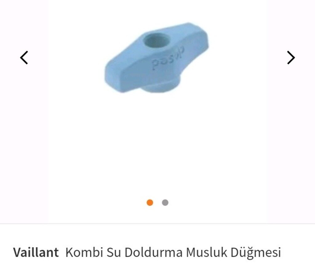 Vaillant kombi su doldurma musluk dugmesi