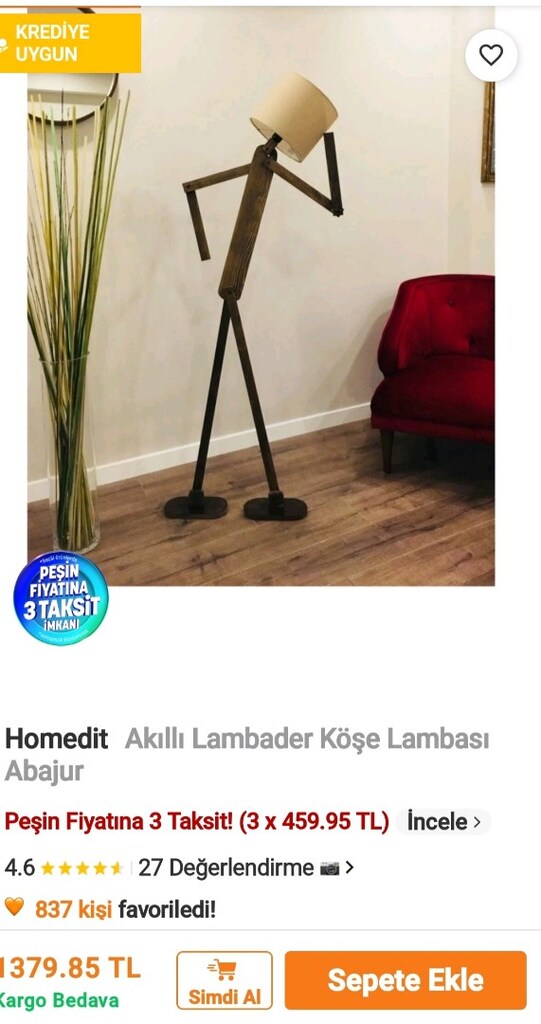 Rustik Ahşap Ayaklı Şehir Lambası - 3