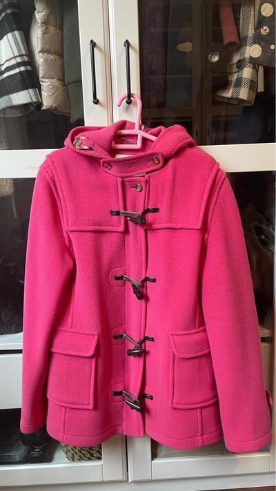 aquascutum yün pembe çoban palto
