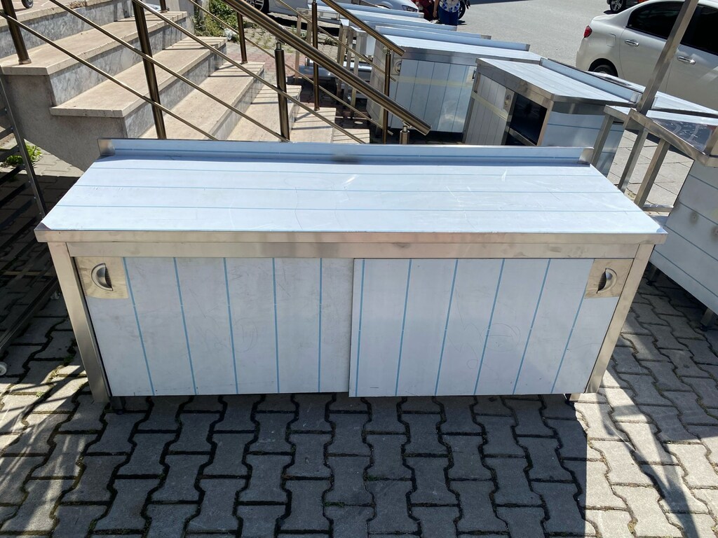 430-304 ÇELİK SÜRGÜ KAPAKLI KAPALI ÇALIŞMA TEZGAHI İKİ KALINLIK - 2
