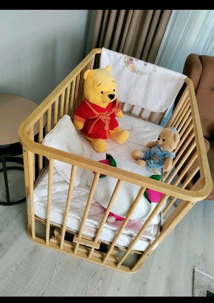 beşik tahta tekerlikli - 2