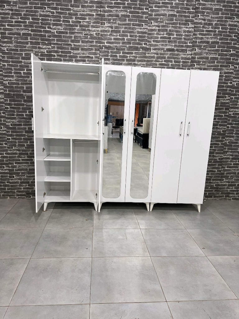 MDF 6 kapaklı elbise dolabı - 9