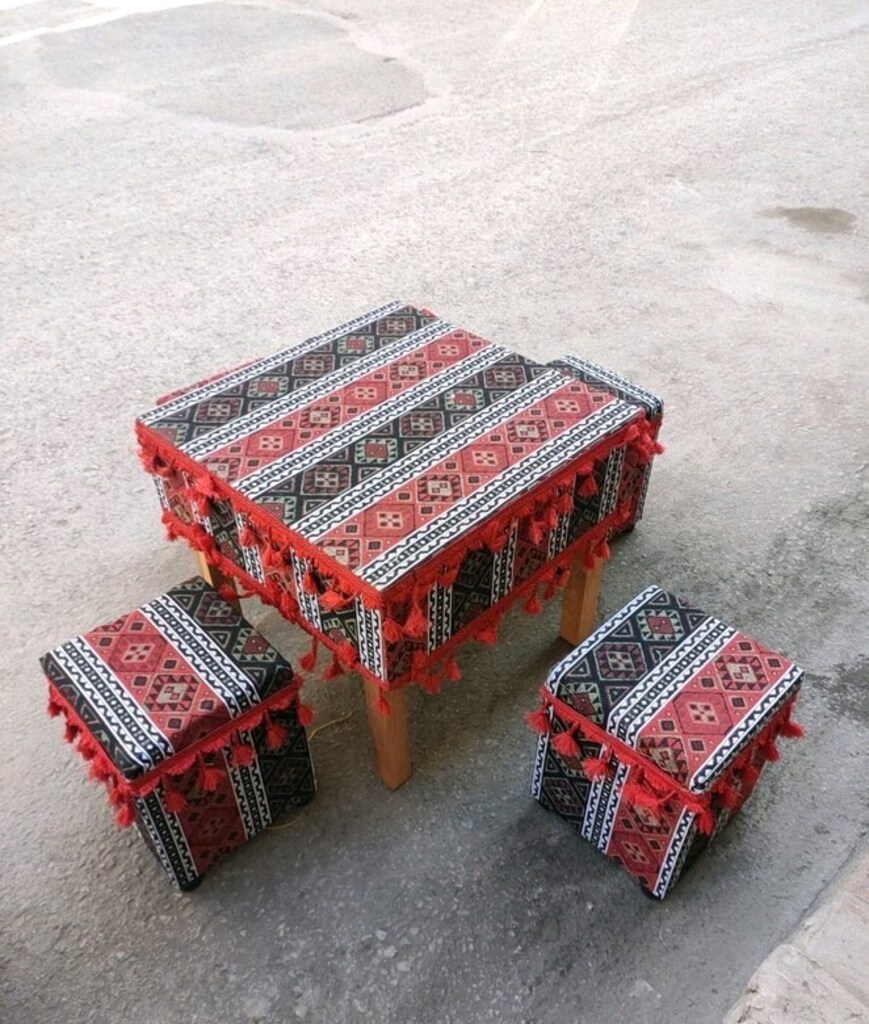 tabure takımı sedir takımı şark köşesi masa sandalye tabure takım - 13