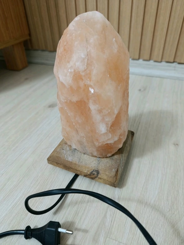 Ahşap Tabanlı Doğal Himalaya Tuz Lambası - 2