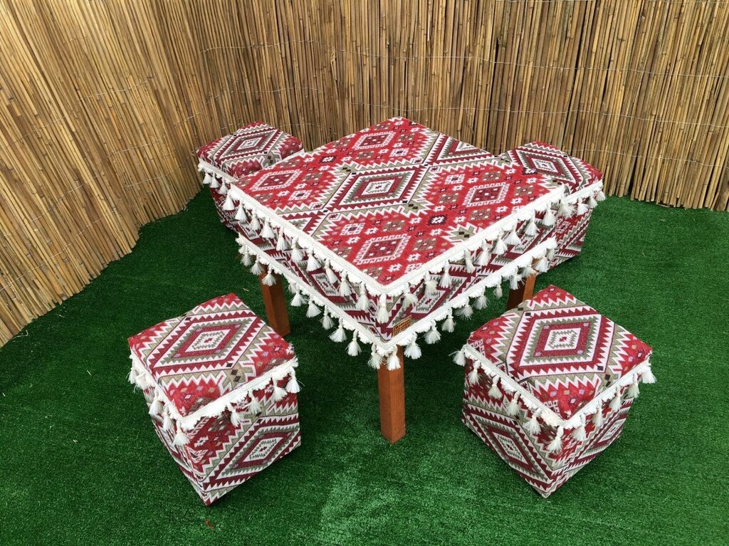 tabure takımı masa sandalye şark köşesi sedir takımı - 8