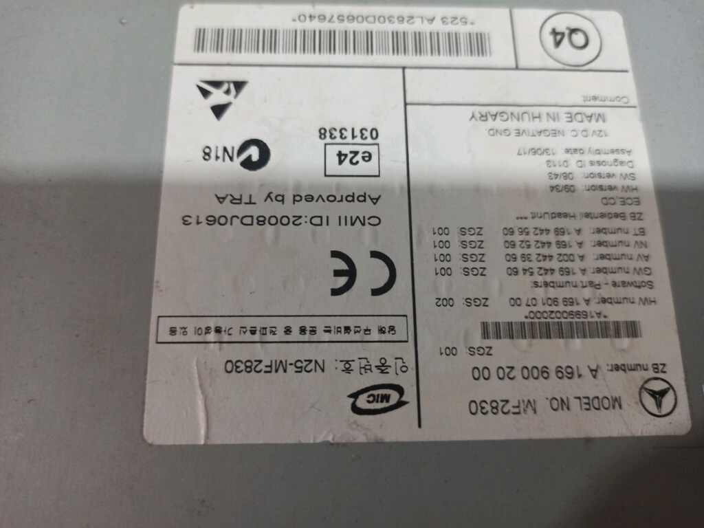 orjinal Mercedes Benz 9 inç Dabil TEYP sorunsuz sıfır ayarında - 6