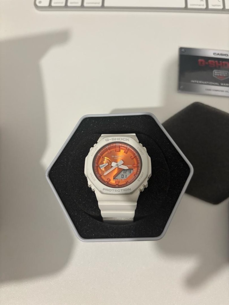 Casio G-Shock GMA-S2100WS-7A Beyaz/Turuncu Full Set - 8