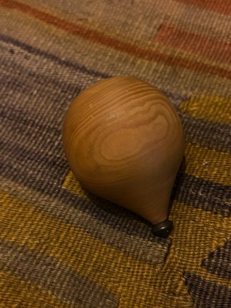 Vintage Ahşap Oyın Topacı - 5