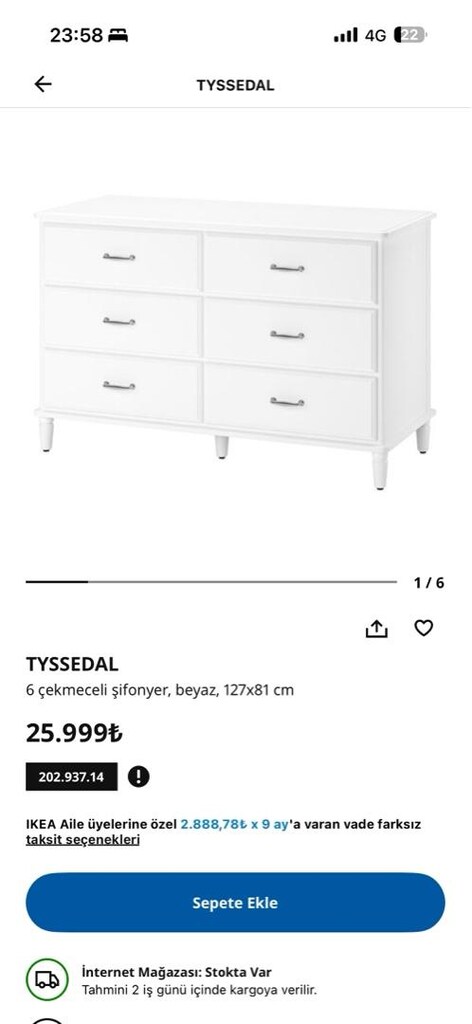 İkea TYSSEDAL şifonyer - 4