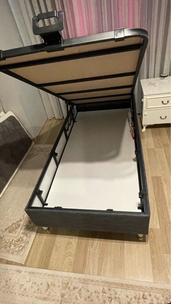 Tek kişilik solid baza başlık pedli ortopedik yatak - 8