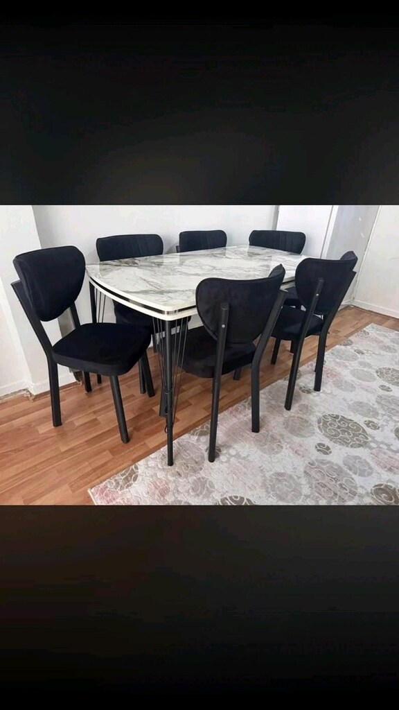 Yemek masası takımı 6 kişilik sıfır renk seçenekleri mevcut - 2