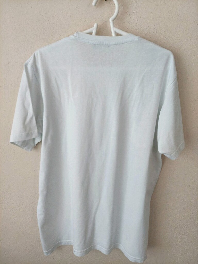 Mercan şerit desen bisiklet yaka tshirt - 2