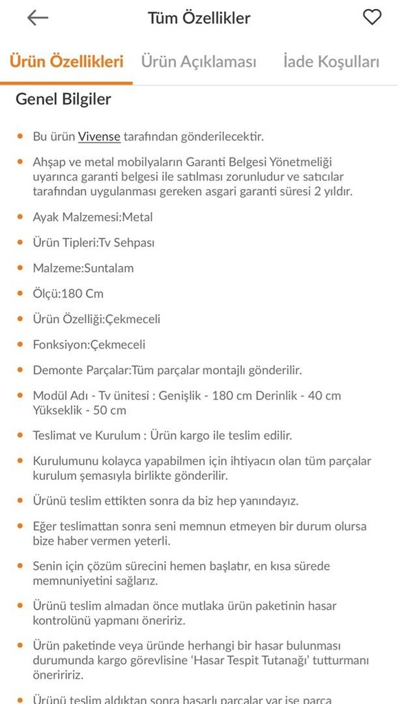 vivense tv ünitesi sehpası - 5