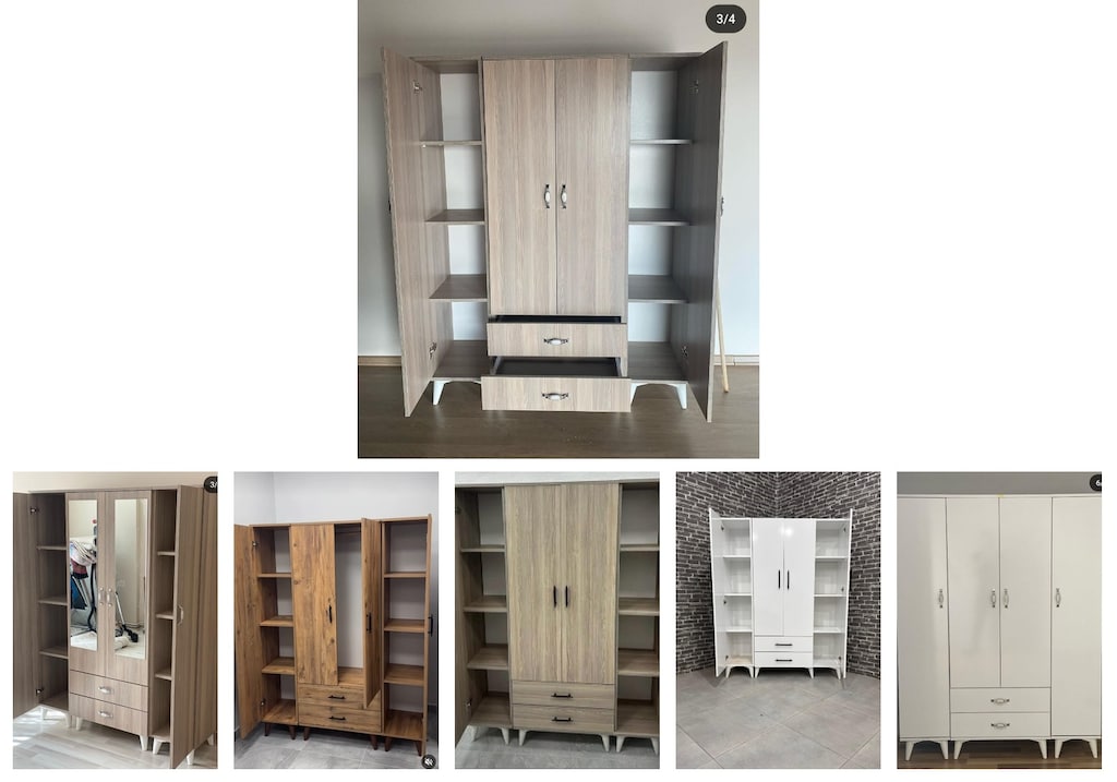 4 kapaklı elbise dolabı aollnrxrlx - 6