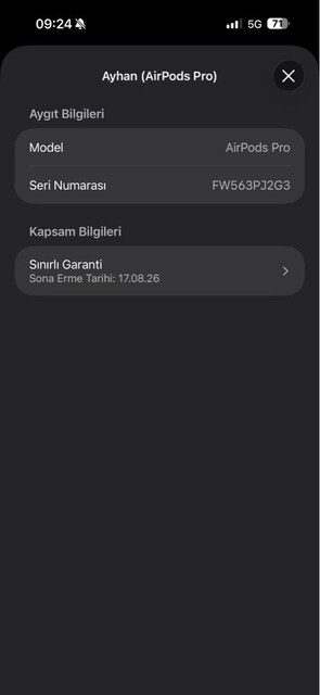 TR KAYITLI AİRPODS PRO 2. NESİL