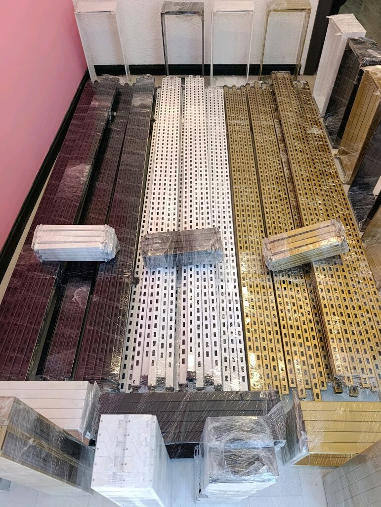 Metal Askılık, Metal Raf, Vitrin Askısı, Ayarlanabilir Askılık, Gold - 12