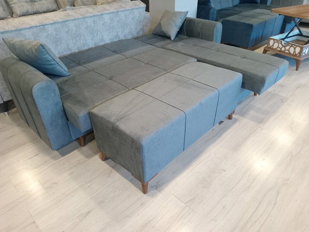 mini köşe koltuk puflu - 5