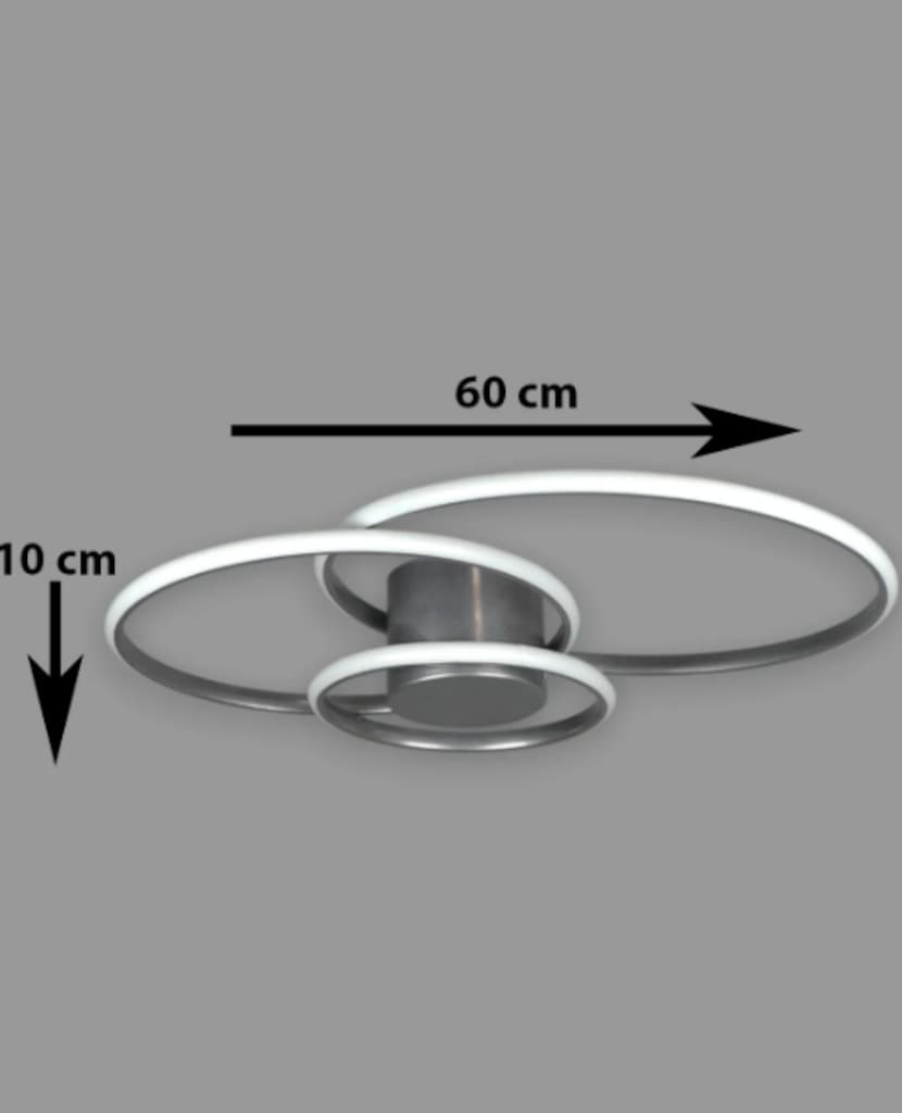 GRİ LED AVİZE,LED AVİZE,AVİZE,ÜÇLÜ AVİZE,BEYAZ IŞIKLI LED AVİZE - 2