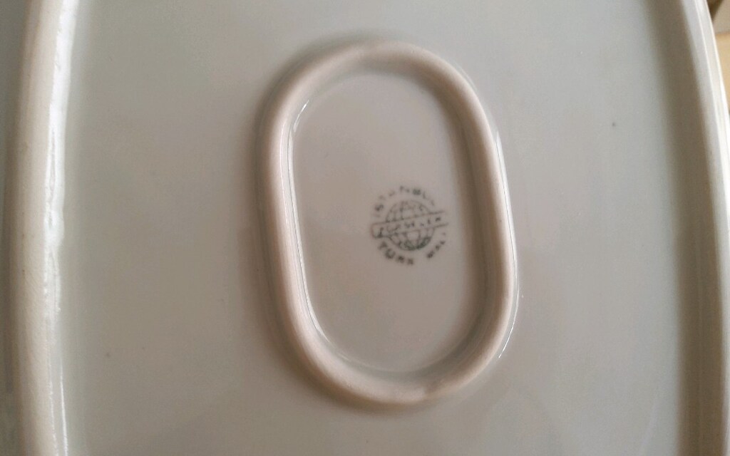 İstanbul porselen oval tabak, sunumluk, SIFIR gibi - 2