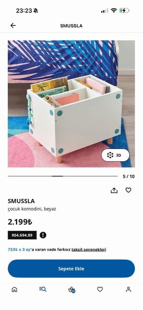 ikea SMUSSLA çocuk komodini - 2