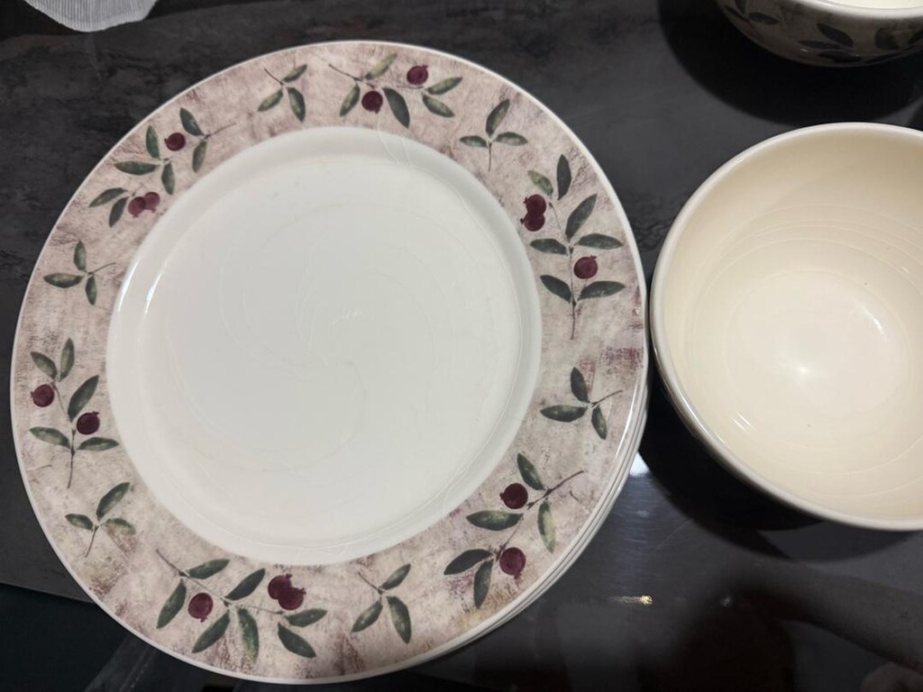 12 parça yemek takımı zeytin yaprağı motifli - 2