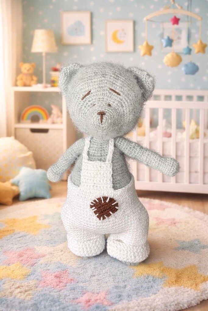 elemeğim amigurumi sevimli ayıcık 26 cm - 2