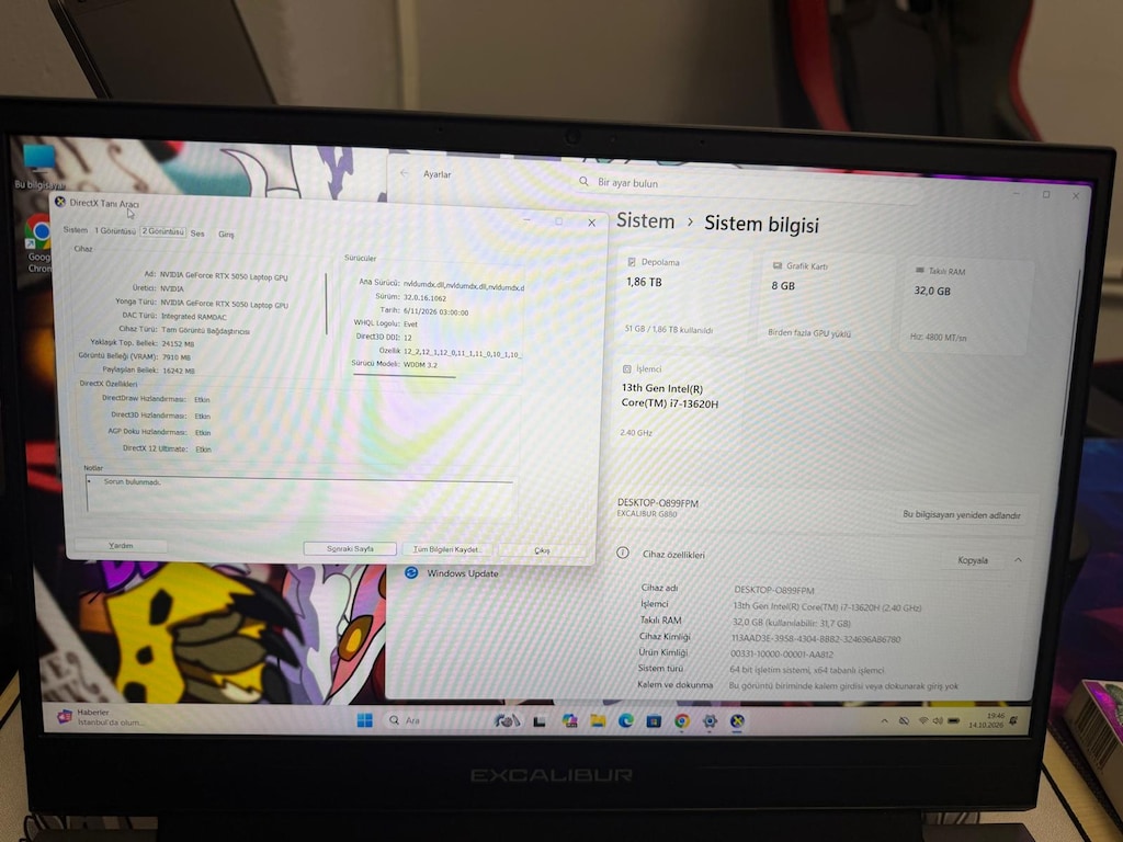 Casper Excalibur G880 i7-13620H 32GB 2TB RTX5050 - 2