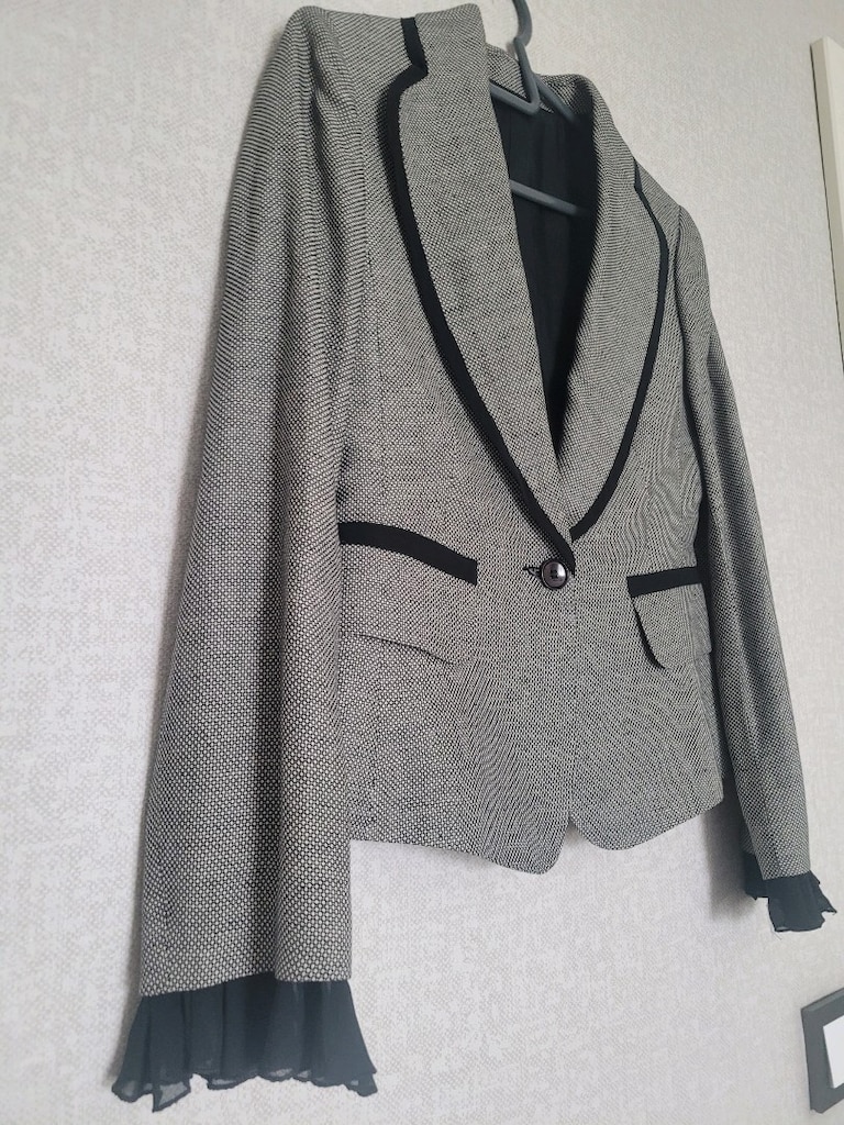 Gri Siyah 38 Beden Blazer Şık Ceket - 4