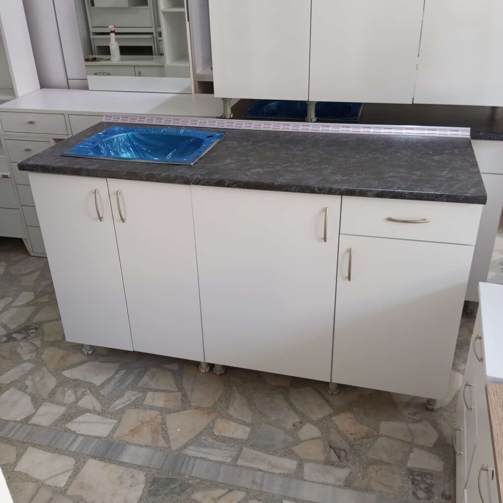150 cm mutfak alt dolabı beyaz - 4