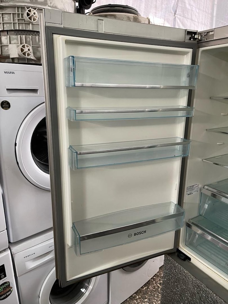 Bosch 520 litre inox cam sorunsuz yeni bakımlı buzdolabı - 4