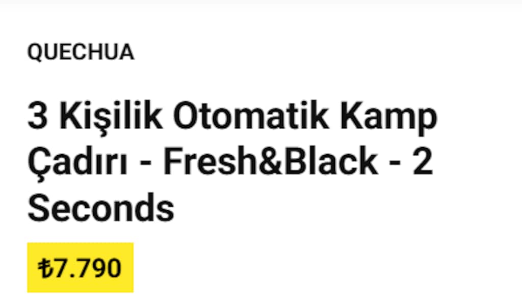 QUECHUA 3 Kişilik Otomatik Kamp Çadırı - Fresh&Black - 2 Seconds - 4