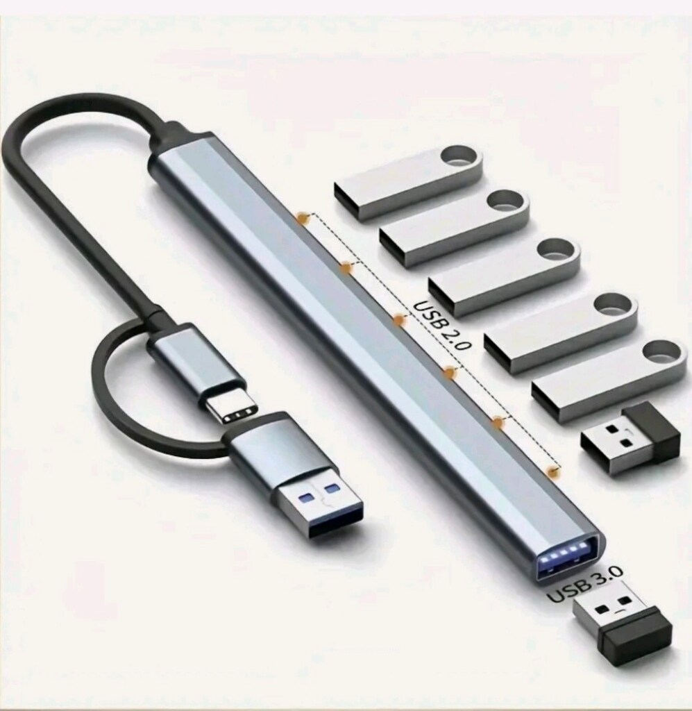 7 port USB girişli, TYPE C ve USB bağlantılı çoklayıcı. Sıfır kutulu - 10