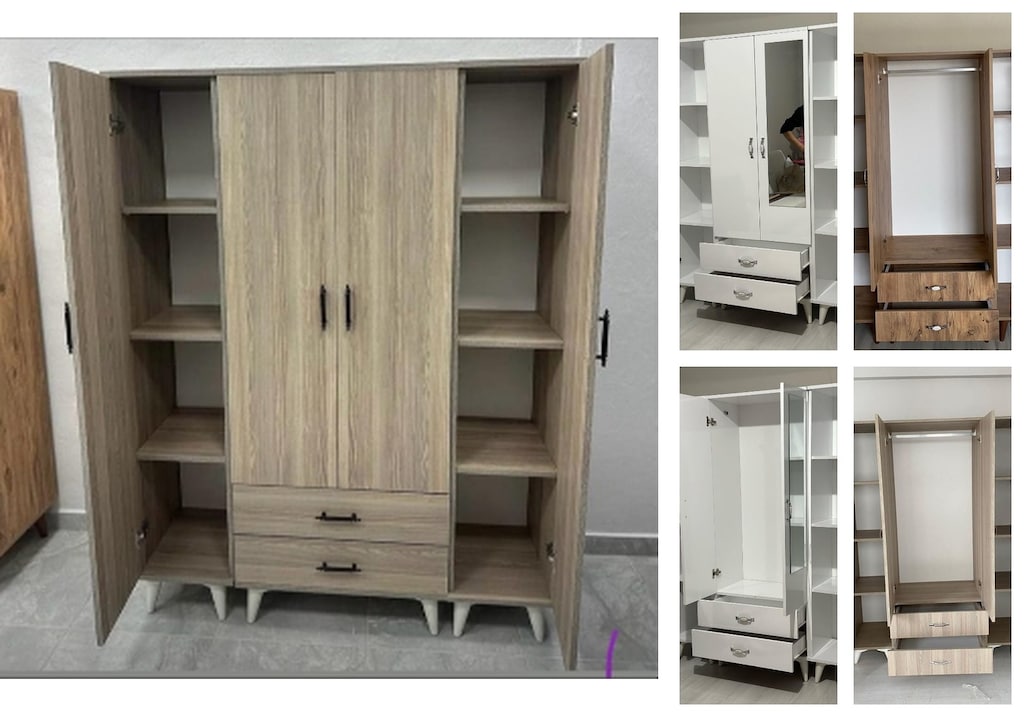 4 kapaklı elbise dolabı jggohhatyi - 5