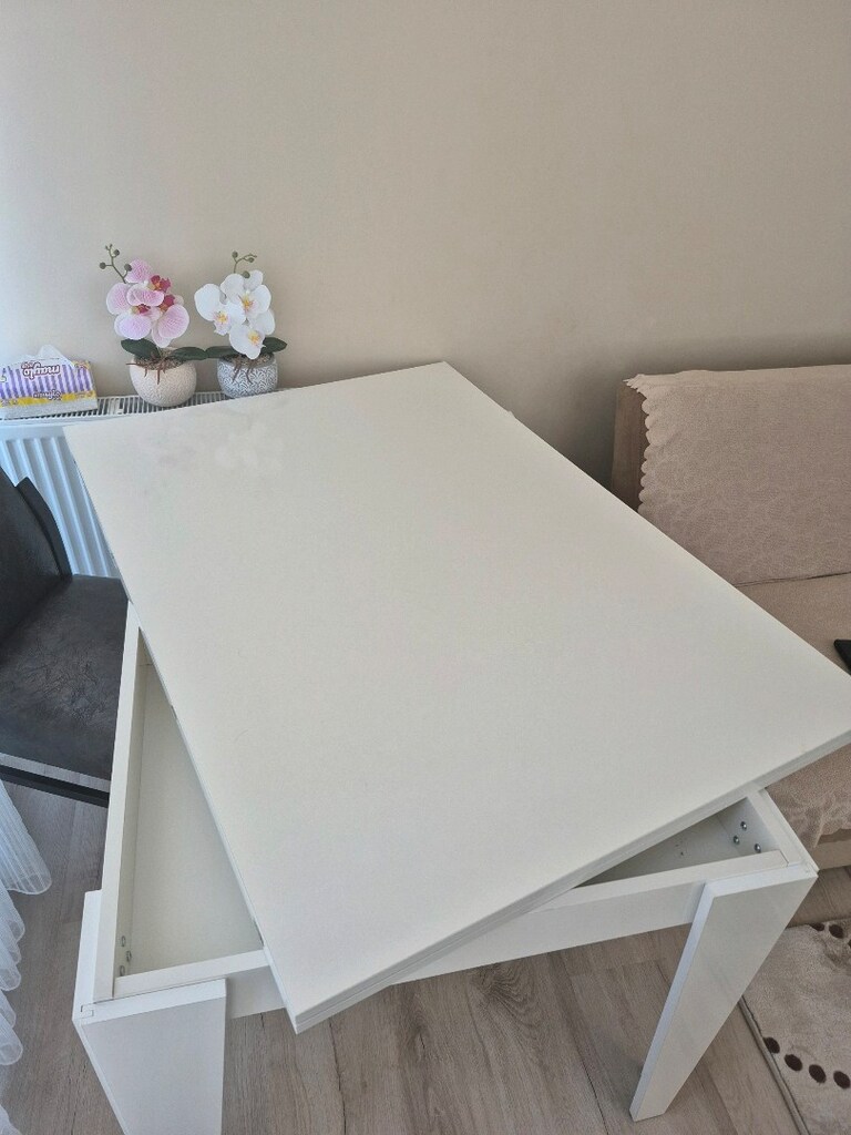 Az kullanılmış Beyaz Yemek Masası (Modalife) - 3