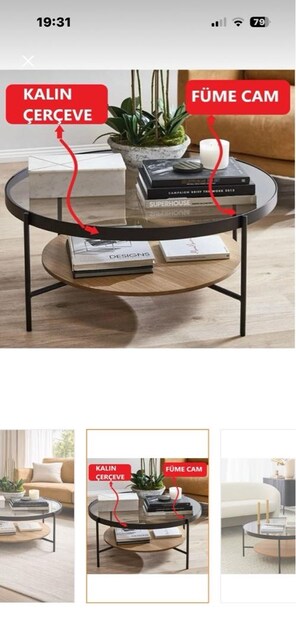 cam sehpa az kullanıldı temiz