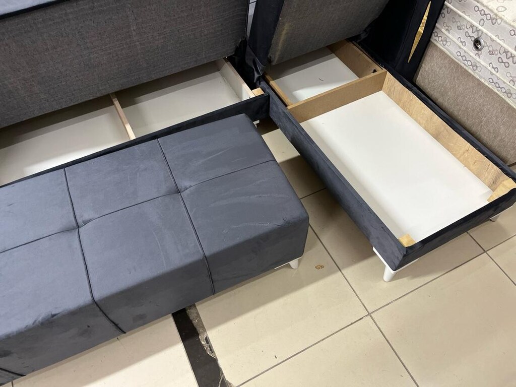 250*160 cm kaliteli L koltuk köşe takımı yatak olur alttan sandıklı - 3