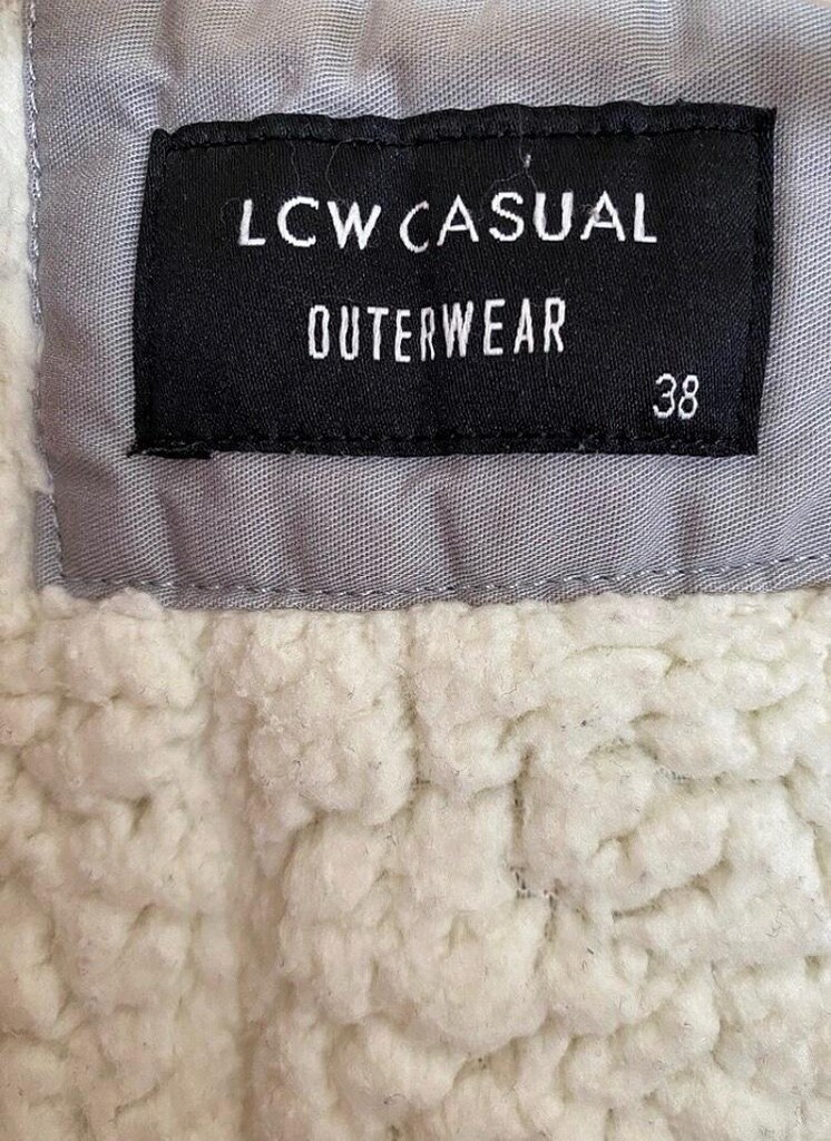 LCW bayan gri mont parka kaban - 4