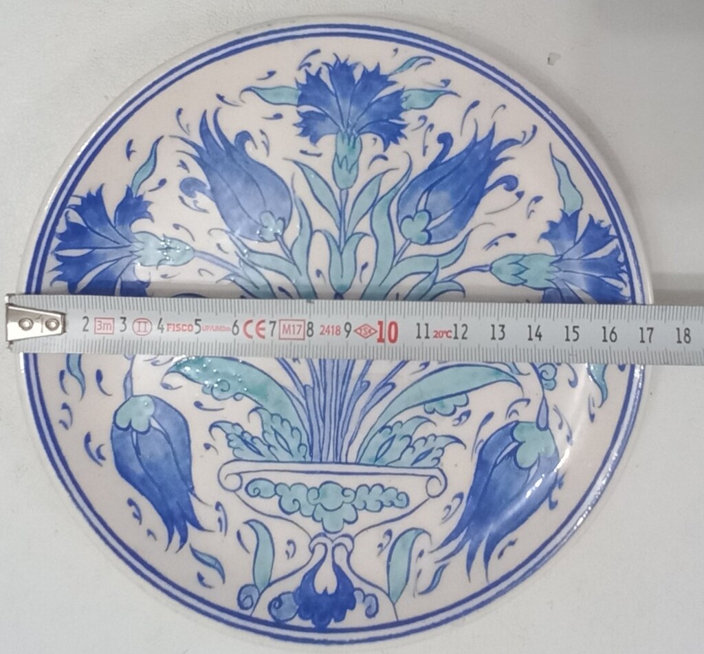 Mavi Lale El işi Porselen tabak - 3