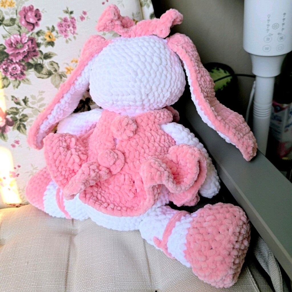 Amigurumi tavşan 50 cm oyun ve uyku arkadaşı - 10