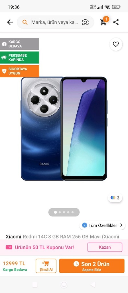 resmi not 14 c 256 gb - 3