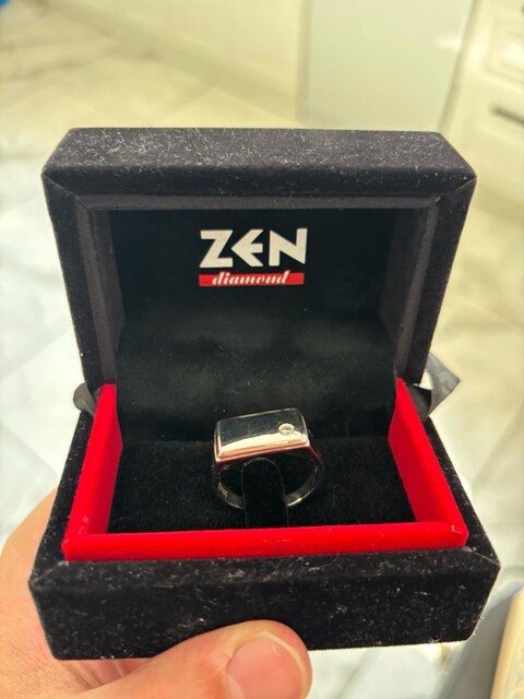 Zen pırlanta erkek yüzük orjinal kutusuyla