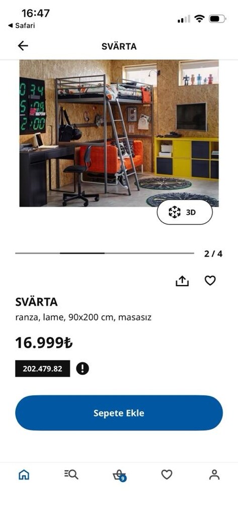 ikea çelik ranza ve yatak sıfır 10 yıl garantisi mevcut 21.000 sıfırı - 2