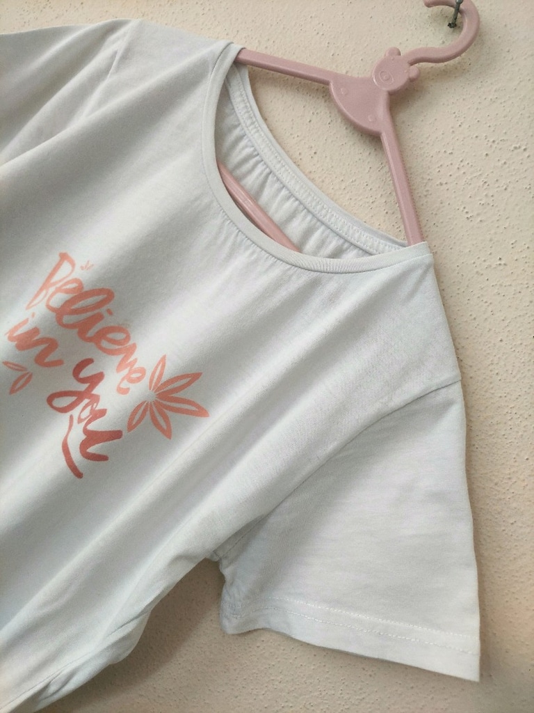 Marie claire kız çocuk yazı desen tshirt - 5