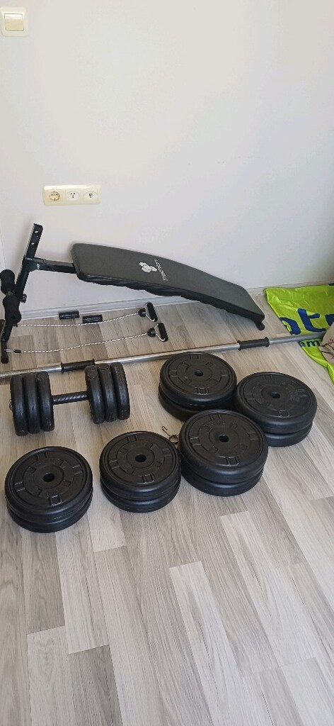 Sahibinden Temiz Ev Tipi Spor- Mekik Sehpası + Halter & Dambıl Seti - 13