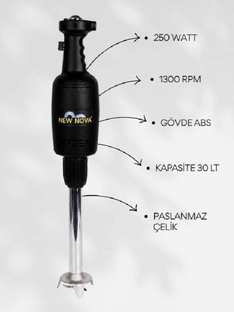 Süper Mikser Sanayi Tipi El Blender, S25, 25 cm - 2