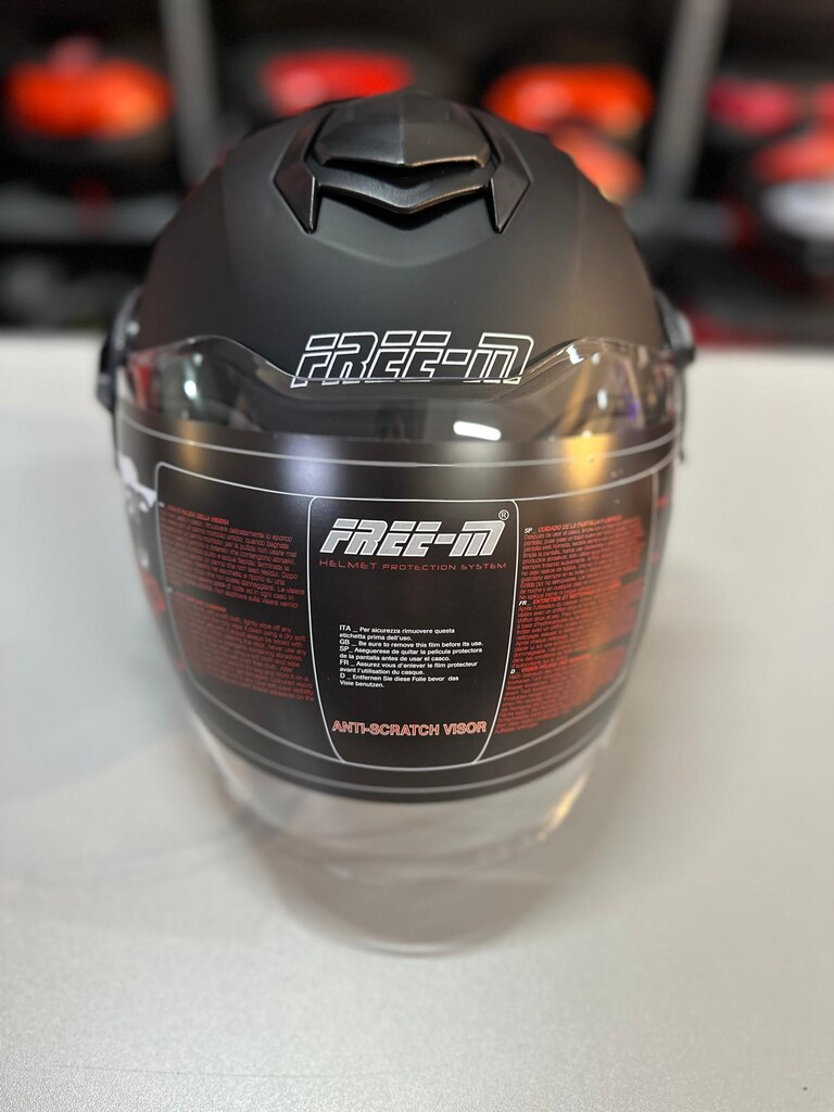 MOTORCU KASKI FREEM FR-665 BELGELİ GÜNEŞ VİZÖRLÜ SİYAH - 4