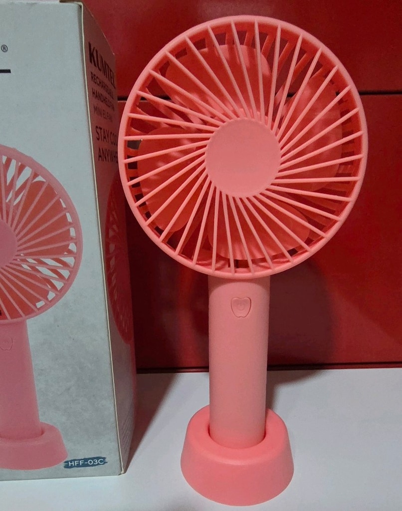 Kumtel Şarj Edilebilir Mini El Fanı PEMBE. Sıfır kutusunda - 4