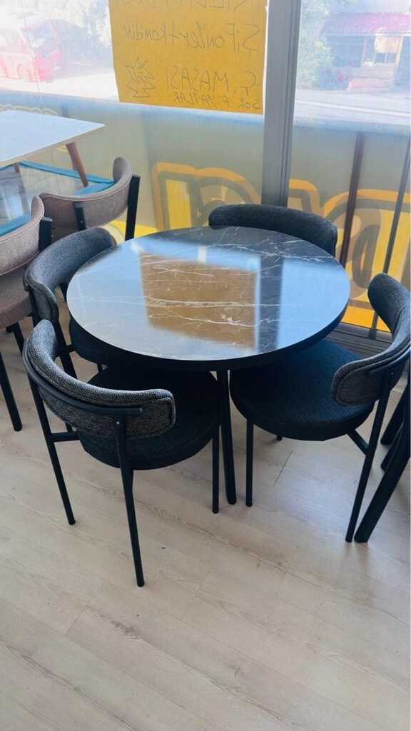 4 kişilik lüks yemek masası 6 kişilik lüks yemek masası takımı - 16